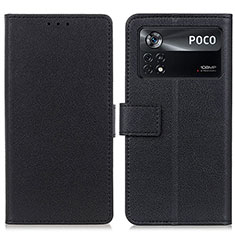 Coque Portefeuille Livre Cuir Etui Clapet M08L pour Xiaomi Poco X4 Pro 5G Noir