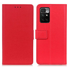 Coque Portefeuille Livre Cuir Etui Clapet M08L pour Xiaomi Redmi 10 (2022) Rouge