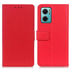 Coque Portefeuille Livre Cuir Etui Clapet M08L pour Xiaomi Redmi 10 5G Rouge