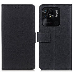 Coque Portefeuille Livre Cuir Etui Clapet M08L pour Xiaomi Redmi 10 India Noir