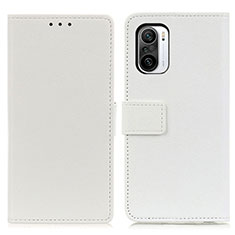 Coque Portefeuille Livre Cuir Etui Clapet M08L pour Xiaomi Redmi K40 5G Blanc