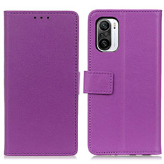 Coque Portefeuille Livre Cuir Etui Clapet M08L pour Xiaomi Redmi K40 5G Violet