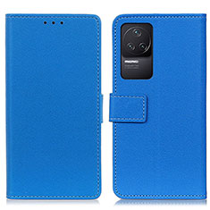 Coque Portefeuille Livre Cuir Etui Clapet M08L pour Xiaomi Redmi K50 Pro 5G Bleu