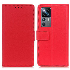 Coque Portefeuille Livre Cuir Etui Clapet M08L pour Xiaomi Redmi K50 Ultra 5G Rouge