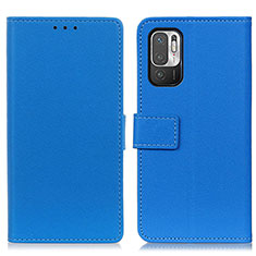 Coque Portefeuille Livre Cuir Etui Clapet M08L pour Xiaomi Redmi Note 10 5G Bleu