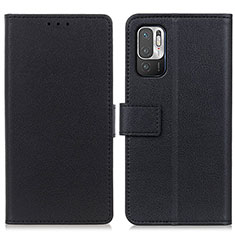Coque Portefeuille Livre Cuir Etui Clapet M08L pour Xiaomi Redmi Note 10 5G Noir