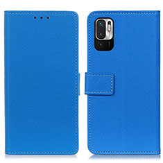 Coque Portefeuille Livre Cuir Etui Clapet M08L pour Xiaomi Redmi Note 10 JE 5G Bleu