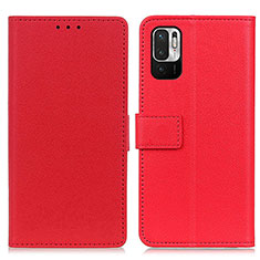 Coque Portefeuille Livre Cuir Etui Clapet M08L pour Xiaomi Redmi Note 10 JE 5G Rouge