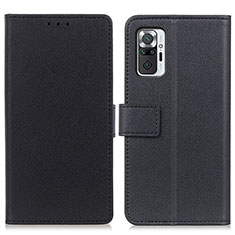 Coque Portefeuille Livre Cuir Etui Clapet M08L pour Xiaomi Redmi Note 10 Pro 4G Noir