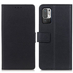 Coque Portefeuille Livre Cuir Etui Clapet M08L pour Xiaomi Redmi Note 10T 5G Noir