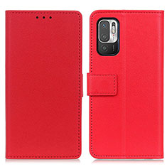 Coque Portefeuille Livre Cuir Etui Clapet M08L pour Xiaomi Redmi Note 10T 5G Rouge