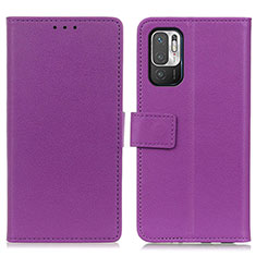 Coque Portefeuille Livre Cuir Etui Clapet M08L pour Xiaomi Redmi Note 10T 5G Violet