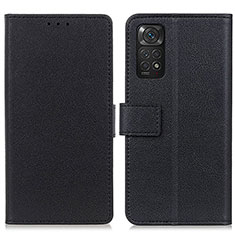 Coque Portefeuille Livre Cuir Etui Clapet M08L pour Xiaomi Redmi Note 11 4G (2022) Noir