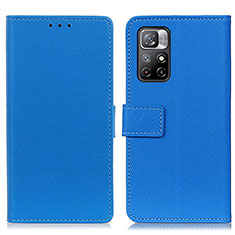 Coque Portefeuille Livre Cuir Etui Clapet M08L pour Xiaomi Redmi Note 11 5G Bleu