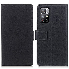 Coque Portefeuille Livre Cuir Etui Clapet M08L pour Xiaomi Redmi Note 11 5G Noir