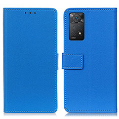 Coque Portefeuille Livre Cuir Etui Clapet M08L pour Xiaomi Redmi Note 11 Pro 4G Bleu