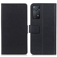 Coque Portefeuille Livre Cuir Etui Clapet M08L pour Xiaomi Redmi Note 11 Pro 4G Noir