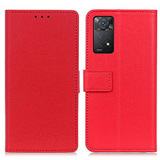 Coque Portefeuille Livre Cuir Etui Clapet M08L pour Xiaomi Redmi Note 11 Pro 4G Rouge