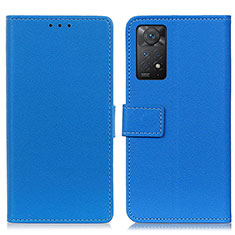 Coque Portefeuille Livre Cuir Etui Clapet M08L pour Xiaomi Redmi Note 11 Pro 5G Bleu