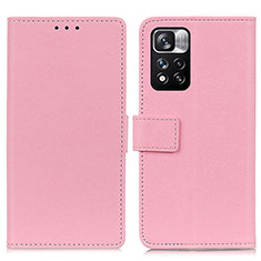 Coque Portefeuille Livre Cuir Etui Clapet M08L pour Xiaomi Redmi Note 11 Pro+ Plus 5G Rose