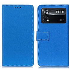 Coque Portefeuille Livre Cuir Etui Clapet M08L pour Xiaomi Redmi Note 11E Pro 5G Bleu