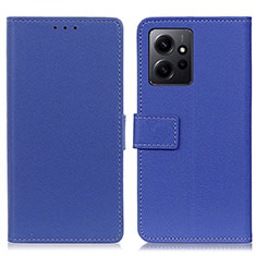 Coque Portefeuille Livre Cuir Etui Clapet M08L pour Xiaomi Redmi Note 12 4G Bleu