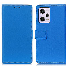 Coque Portefeuille Livre Cuir Etui Clapet M08L pour Xiaomi Redmi Note 12 Pro 5G Bleu