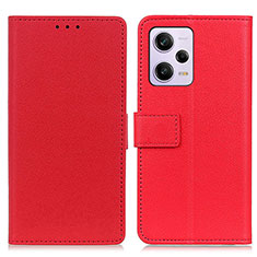 Coque Portefeuille Livre Cuir Etui Clapet M08L pour Xiaomi Redmi Note 12 Pro 5G Rouge