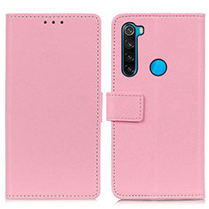 Coque Portefeuille Livre Cuir Etui Clapet M08L pour Xiaomi Redmi Note 8 (2021) Rose