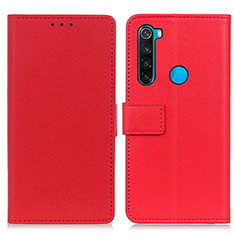 Coque Portefeuille Livre Cuir Etui Clapet M08L pour Xiaomi Redmi Note 8 (2021) Rouge