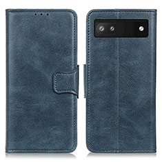 Coque Portefeuille Livre Cuir Etui Clapet M09L pour Google Pixel 6a 5G Bleu