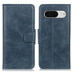 Coque Portefeuille Livre Cuir Etui Clapet M09L pour Google Pixel 8 5G Bleu