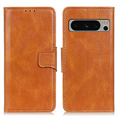 Coque Portefeuille Livre Cuir Etui Clapet M09L pour Google Pixel 8 Pro 5G Marron