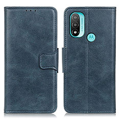 Coque Portefeuille Livre Cuir Etui Clapet M09L pour Motorola Moto E20 Bleu