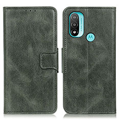 Coque Portefeuille Livre Cuir Etui Clapet M09L pour Motorola Moto E20 Vert