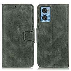 Coque Portefeuille Livre Cuir Etui Clapet M09L pour Motorola Moto E22 Vert