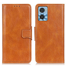 Coque Portefeuille Livre Cuir Etui Clapet M09L pour Motorola Moto E22i Marron