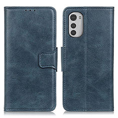 Coque Portefeuille Livre Cuir Etui Clapet M09L pour Motorola Moto E32 Bleu