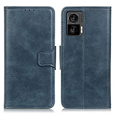 Coque Portefeuille Livre Cuir Etui Clapet M09L pour Motorola Moto Edge 30 Lite 5G Bleu