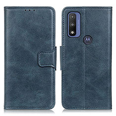 Coque Portefeuille Livre Cuir Etui Clapet M09L pour Motorola Moto G Pure Bleu