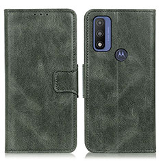 Coque Portefeuille Livre Cuir Etui Clapet M09L pour Motorola Moto G Pure Vert