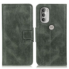 Coque Portefeuille Livre Cuir Etui Clapet M09L pour Motorola Moto G51 5G Vert