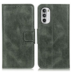 Coque Portefeuille Livre Cuir Etui Clapet M09L pour Motorola MOTO G52 Vert