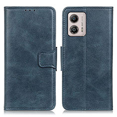 Coque Portefeuille Livre Cuir Etui Clapet M09L pour Motorola Moto G53j 5G Bleu