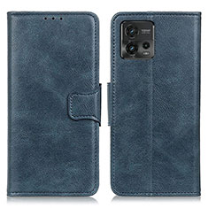 Coque Portefeuille Livre Cuir Etui Clapet M09L pour Motorola Moto G72 Bleu