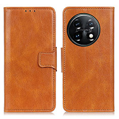 Coque Portefeuille Livre Cuir Etui Clapet M09L pour OnePlus 11 5G Marron