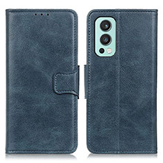 Coque Portefeuille Livre Cuir Etui Clapet M09L pour OnePlus Nord 2 5G Bleu