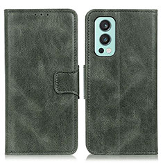 Coque Portefeuille Livre Cuir Etui Clapet M09L pour OnePlus Nord 2 5G Vert