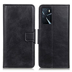 Coque Portefeuille Livre Cuir Etui Clapet M09L pour Oppo A16 Noir