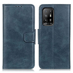 Coque Portefeuille Livre Cuir Etui Clapet M09L pour Oppo A95 5G Bleu